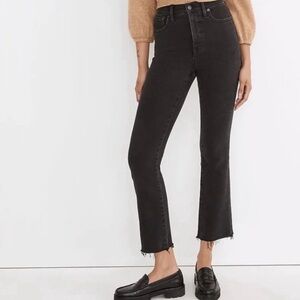 Madewell Cali Demi Boot Cut jeans in black wash